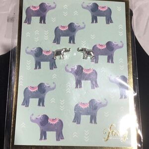 Foxy Originals Elephant Earring in Silver (E2)